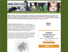 Tablet Screenshot of animalserviceleague.org